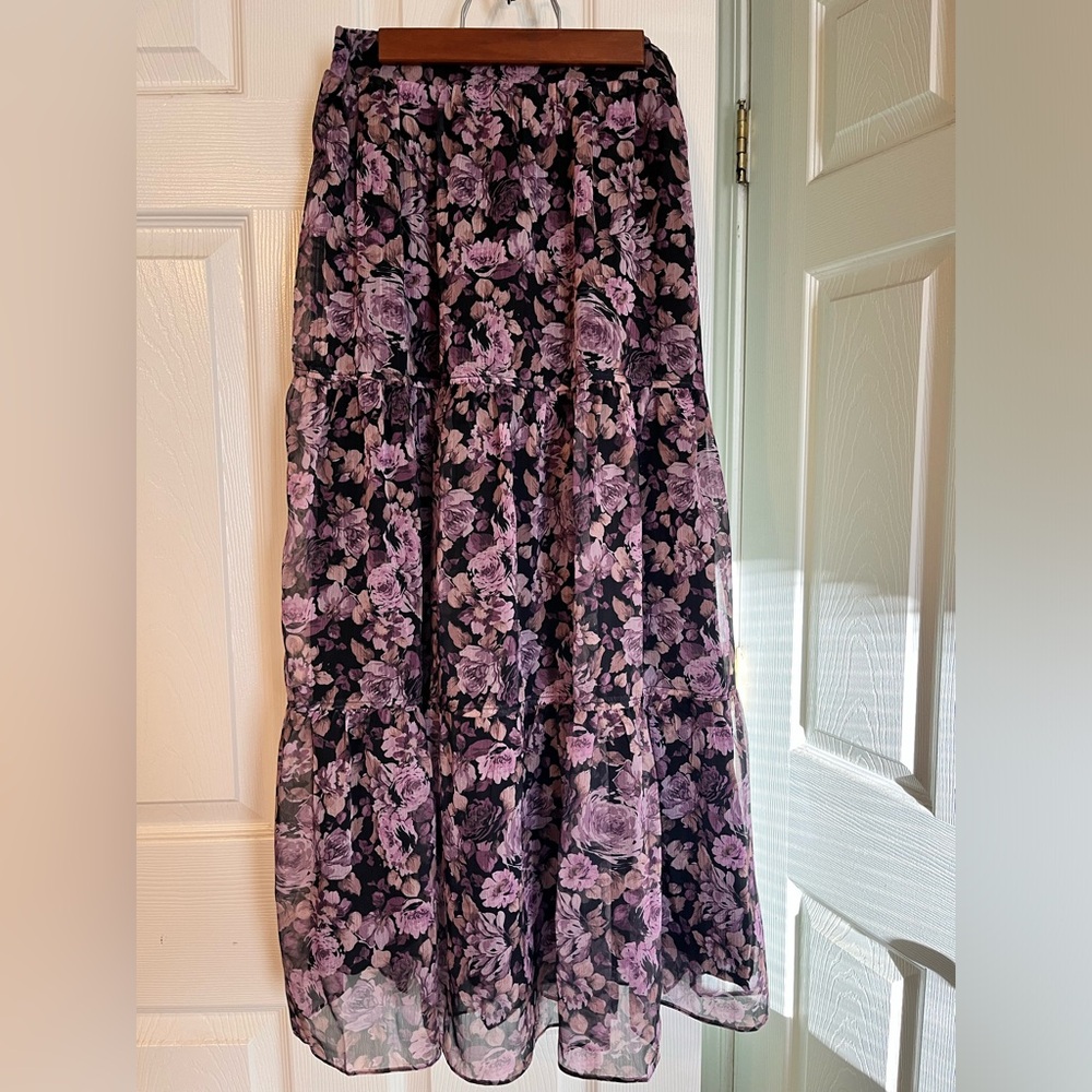 Lucy Paris Skirt with purple floral NWT